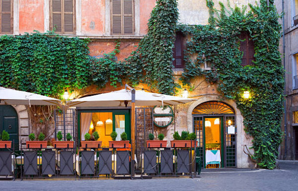 A tavern-restaurant in Rome, Italy